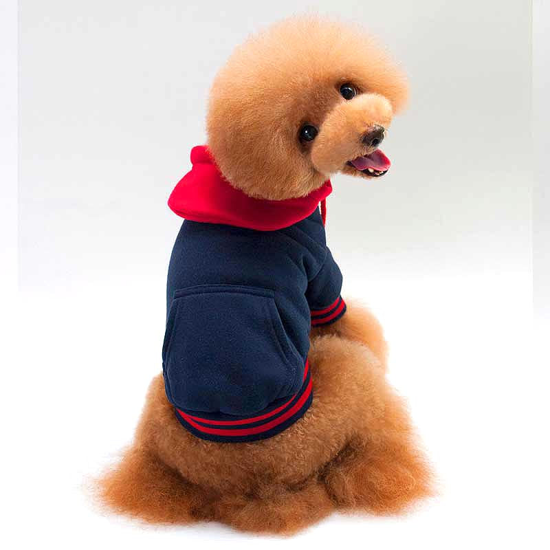 【犬服 犬 服 犬の服 秋服 冬服用】2ライントレーナーパーカー【フード 前開き 着脱簡単 ドッグ ペット ウェア ダックス トイプードル チワワ タムベディ おしゃれ ポメラニアン】[CN][GI]