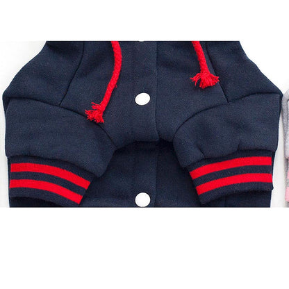 【犬服 犬 服 犬の服 秋服 冬服用】2ライントレーナーパーカー【フード 前開き 着脱簡単 ドッグ ペット ウェア ダックス トイプードル チワワ タムベディ おしゃれ ポメラニアン】[CN][GI]