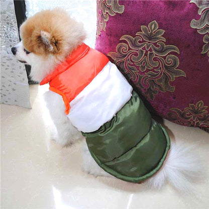 【犬服 犬 服 犬の服】3カラーアウター【ドッグウェア ナイロン ペット アウトレット ダックス トイプードル チワワ 服 タムベディ かっこいい ダウン風(中綿) カニヘンダックス】[CN]