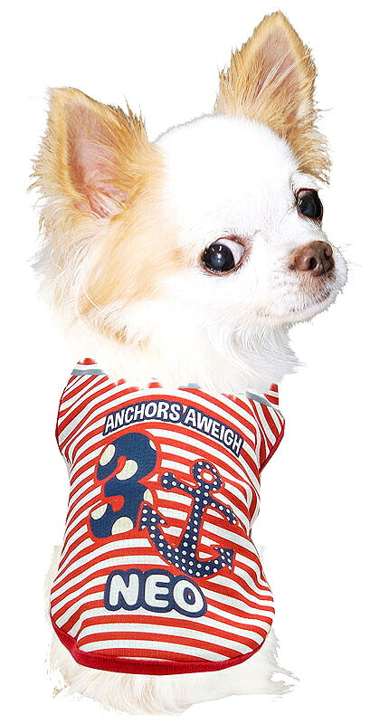 【犬 夏服 犬の服 名入れ 春服用】ひんやり 接触冷感素材 クール 愛犬のお名前入り 3マリンボーダーシャツ【ドッグウェア トイプードル チワワ アンカーパピヨン 暑さ対策 熱中症対策 タムベディ】(S/B/N/H/)