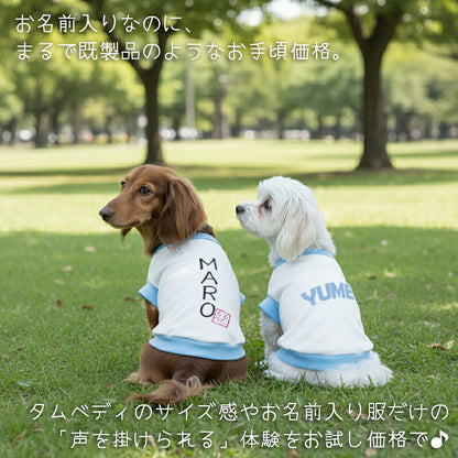 【予約商品7月上旬発送】＼お試し 名入れ【お名前入り★1680円～】／【犬服 犬 服 秋冬 犬の服 ひらがな カタカナ 漢字 英文字】愛犬のお名前入り3種【和柄 パピー トイプードル チワワ ダックス おしゃれ 小型犬 中型犬 送料無料 タムベディ】(O/3/RI/H/)