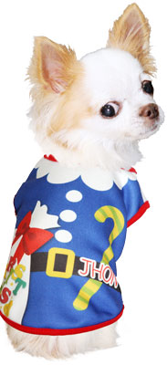 【犬服 犬 服 秋冬 犬の服 名入れ】愛犬のお名前入り 5サンタ 【ドッグウェア クリスマス X'mas サンタクロース カラフル チワワ ダックス トイプードル おもしろい タムベディ】(S/3/N/H/)