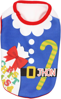【犬服 犬 服 秋冬 犬の服 名入れ】愛犬のお名前入り 5サンタ 【ドッグウェア クリスマス X'mas サンタクロース カラフル チワワ ダックス トイプードル おもしろい タムベディ】(S/3/N/H/)