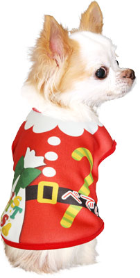 【犬服 犬 服 秋冬 犬の服 名入れ】愛犬のお名前入り 5サンタ 【ドッグウェア クリスマス X'mas サンタクロース カラフル チワワ ダックス トイプードル おもしろい タムベディ】(S/3/N/H/)