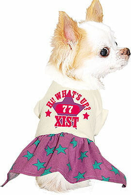 【犬服 犬 服 秋冬 犬の服 名入れ】愛犬のお名前入り 77スター ワンピース【ドッグウェア ペット 星柄 フレアスカート ぺット トイプードル チワワ ダックス おしゃれ コーギー タムベディ】(H/)