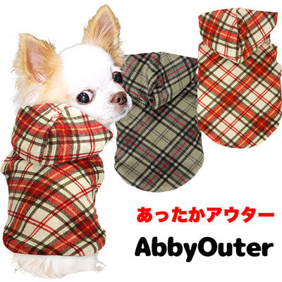 【犬服 犬 服 犬の服】アビーアウター【ドッグウェア ペット チェック柄 寒さ対策 あったか ダックス トイプードル チワワ 服 タムベディ おしゃれ マルチーズ】[GI]