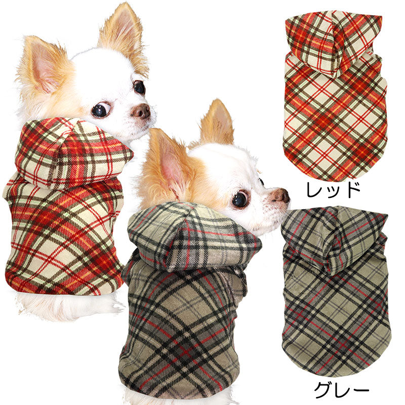 【犬服 犬 服 犬の服】アビーアウター【ドッグウェア ペット チェック柄 寒さ対策 あったか ダックス トイプードル チワワ 服 タムベディ おしゃれ マルチーズ】[GI]