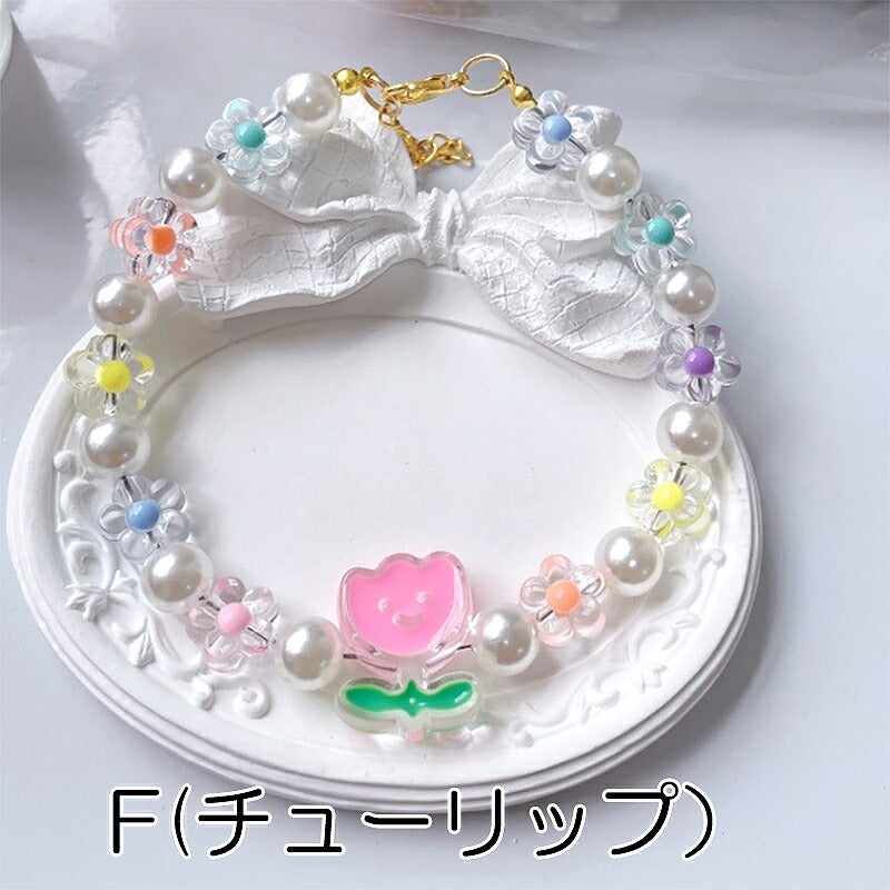 【犬服 犬 服 犬の服 小物 ネックレス】かわいいモチーフとパールのアクセサリー【犬猫用ネックレス おでかけ 小型犬 インスタ映え 撮影アイテム ドッグ ペット ウェア トイプードル チワワ タムベディキュート ポメラニアン】[CN]
