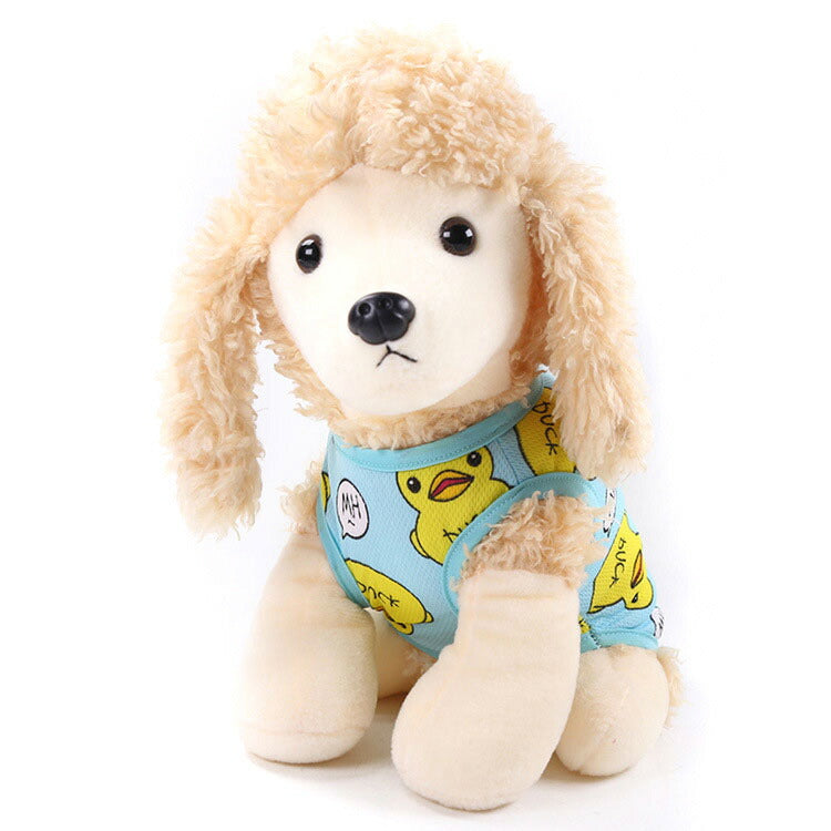 【犬 夏服 犬の服 春服用】アヒルくんシャツ【ドッグウェア DUCK ノースリーブ 春服 夏服用 ドッグ ペット ダックス トイプードル チワワ タムベディおしゃれ ポメラニアン】[CN][GI]