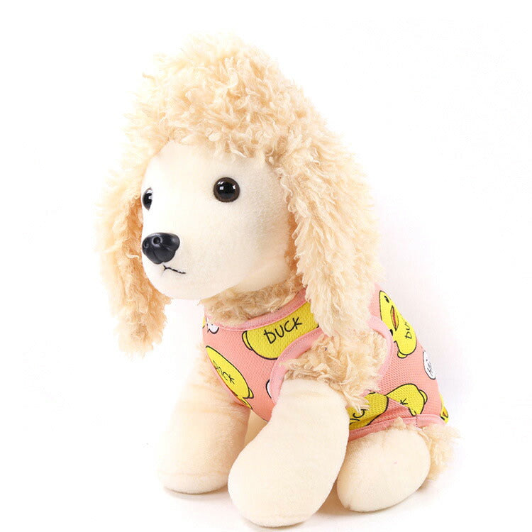 【犬 夏服 犬の服 春服用】アヒルくんシャツ【ドッグウェア DUCK ノースリーブ 春服 夏服用 ドッグ ペット ダックス トイプードル チワワ タムベディおしゃれ ポメラニアン】[CN][GI]