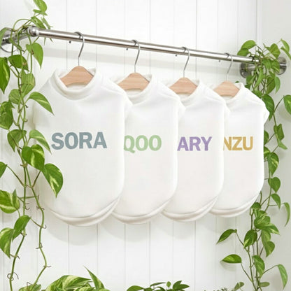 【犬服 犬 服 秋冬 犬の服 名入れ】愛犬のお名前入り エアリーミストシャツ【日本製 ナチュラル シンプル チワワ ダックス トイプードル かわいい ヨーキー タムベディ】(O/3/RI/H/)