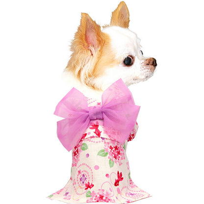 【犬服 犬 服 犬の服　春服 夏服用】紫陽花金魚浴衣 ゆかた 《名入れ可能》《コサージュ別売》【日本製 あじさい 祭り 和服 和柄 花火大会 インスタ映え 七五三 ドッグ ペット ウェア トイプードル チワワ タムベディ キュート パグ】