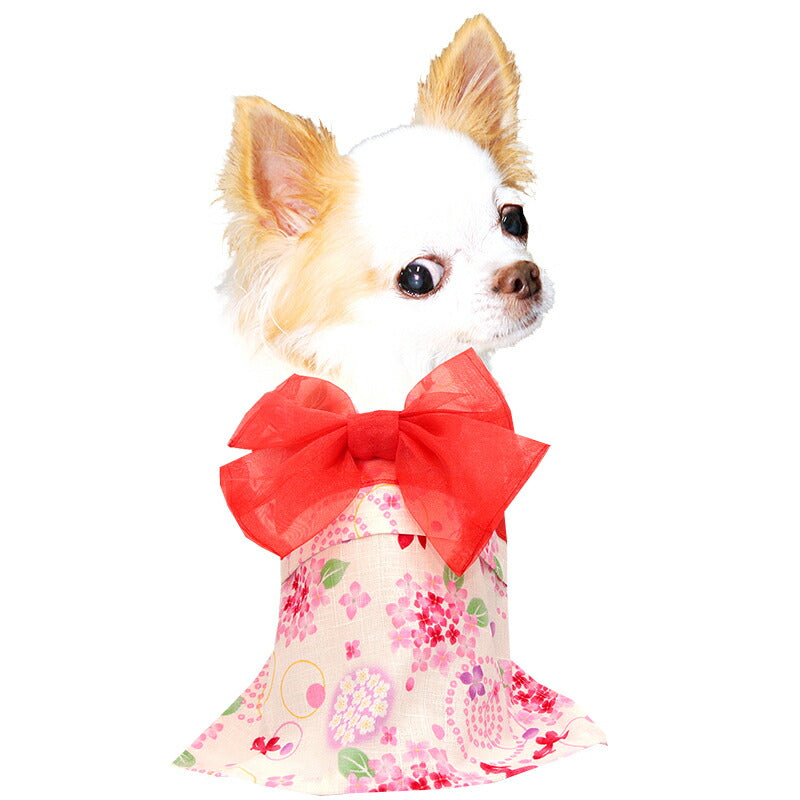 【犬服 犬 服 犬の服　春服 夏服用】紫陽花金魚浴衣 ゆかた 《名入れ可能》《コサージュ別売》【日本製 あじさい 祭り 和服 和柄 花火大会 インスタ映え 七五三 ドッグ ペット ウェア トイプードル チワワ タムベディ キュート パグ】