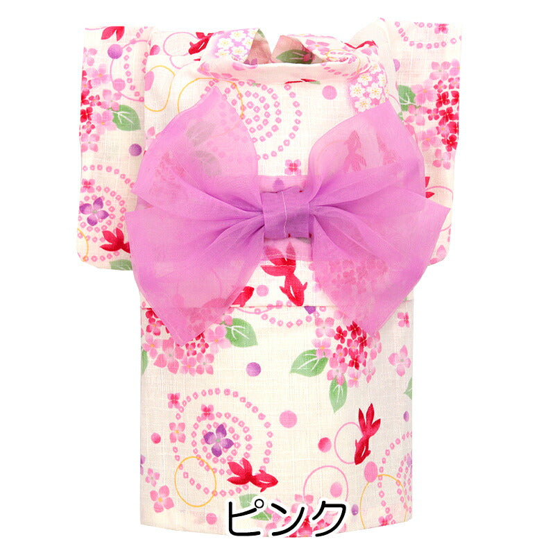 【犬服 犬 服 犬の服　春服 夏服用】紫陽花金魚浴衣 ゆかた 《名入れ可能》《コサージュ別売》【日本製 あじさい 祭り 和服 和柄 花火大会 インスタ映え 七五三 ドッグ ペット ウェア トイプードル チワワ タムベディ キュート パグ】