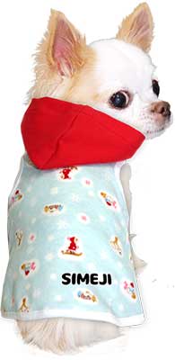 【犬服 犬 服 秋冬 犬の服 名入れ】愛犬のお名前入り 赤い帽子のかわいいパーカー【ドッグウェア クリスマス 雪だるま チワワ ダックス トイプードル かわいい シーズー タムベディ】[GI](O/B/T/L/)