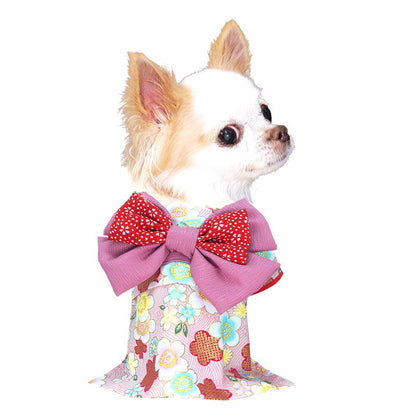 【犬服 犬 服 犬の服 秋冬服用】艶やか晴れ着 明里《名入れ可能》《コサージュ別売》【お正月 初詣 年賀状 七五三 女の子 着物 ドッグ ペット ウェア ダックス トイプードル チワワ タムベディ】