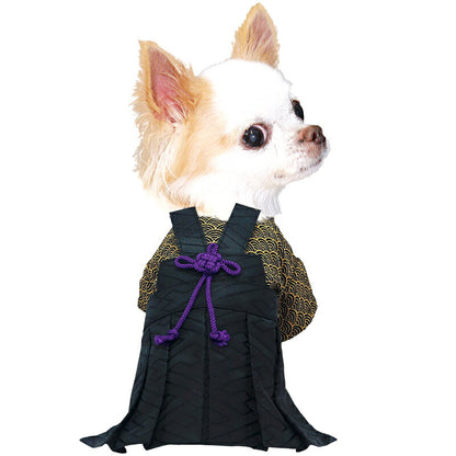 【犬服 犬 服 犬の服 秋服 冬服用】男振り袴 男振り袴 天海(あまみ)《名入れ可能》【着物 和装 お正月 初詣 年賀状 七五三 前開きドッグ ペット ウェア ダックス トイプードル チワワ タムベディおしゃれ ポメラニアン】