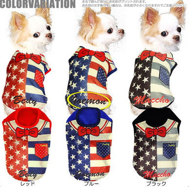 【犬服 犬 服 犬の服 春服 夏服用 名入れ】愛犬のお名前入り アメリカンドリーム メッシュノースリーブ【ドッグウェア USA 袖なし チワワ ダックス トイプードル かっこいい シュナウザー タムベディ】(S/M/N/H/)