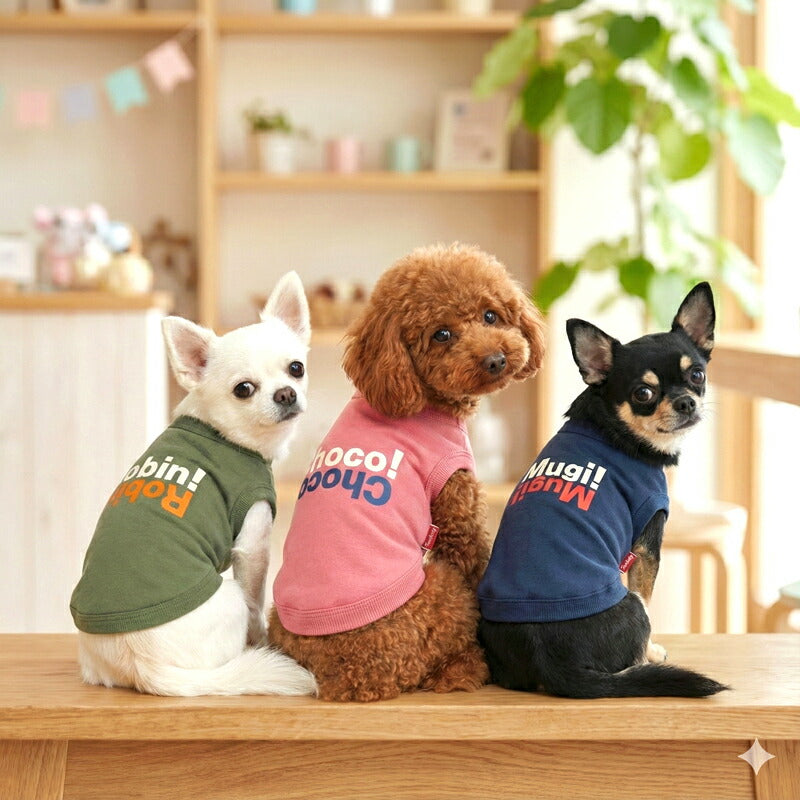 【犬服 犬 服 犬の服 秋服 冬服用】愛犬のお名前入り anywhere【 日本製 ロゴTシャツ トレーナードッグ ペット ウェア ダックス トイプードル チワワ タムベディ おしゃれ マルチーズ】(O/L/)