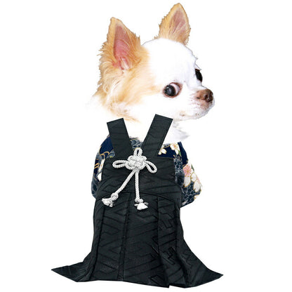 【犬服 犬 服 犬の服 秋服 冬服用】男振り袴 飛鳥(あすか)《名入れ可能》【日本製 和柄 お正月 初詣 七五三 はかまドッグ ペット ウェア ダックス トイプードル チワワ タムベディ 渋い シーズー】