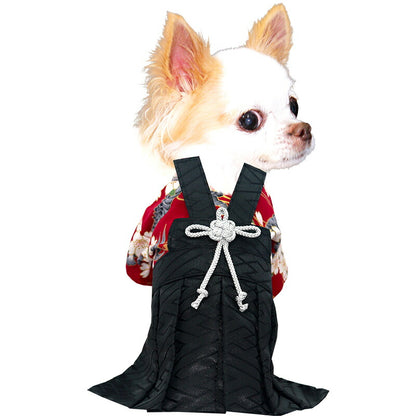 【犬服 犬 服 犬の服 秋服 冬服用】男振り袴 飛鳥(あすか)《名入れ可能》【日本製 和柄 お正月 初詣 七五三 はかまドッグ ペット ウェア ダックス トイプードル チワワ タムベディ 渋い シーズー】