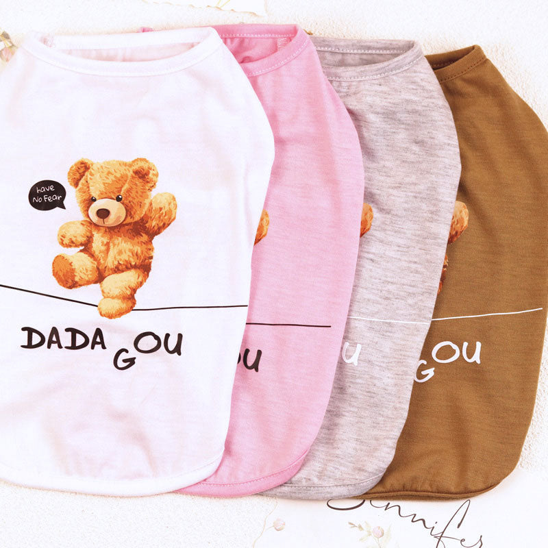 【犬 夏服 犬の服 春服用】バランスベアシャツ【ドッグウェア くま かわいい プリント ドッグ ペット アウトレット ダックス トイプードル チワワ タムベディ かわいい パピヨン】[CN]