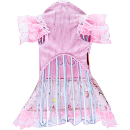 【犬服 犬 服 犬の服 名入れ 春服 夏服用】愛犬のお名前入り 接触冷感素材クール バレリーナワンピース【レース フリル ハート ドッグ ペット ウェア ダックス トイプードル チワワ タムベディおしゃれ】(H/)