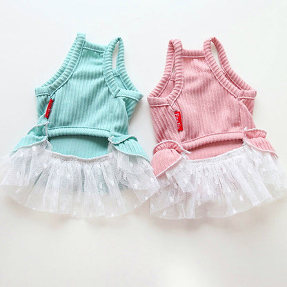 【犬 夏服 犬の服 春服用】ベアバタフライワンピース【ドッグウェア 蝶々 可愛い ワッペン チュール ドッグ ペット ダックス トイプードル チワワ タムベディキュート ポメラニアン】[CN][GI]