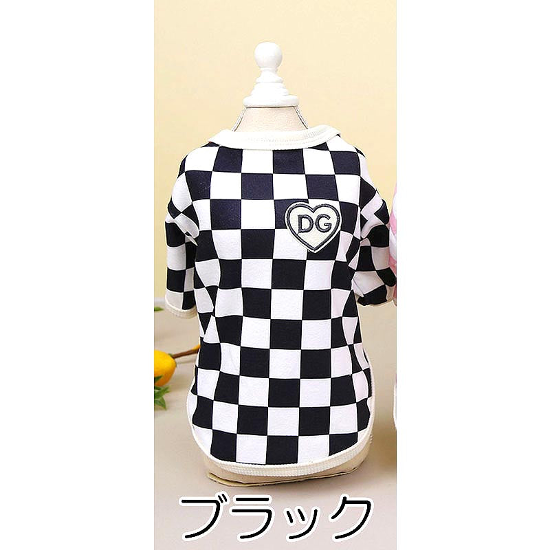 【犬服 犬 服 犬の服 春服 秋冬用】ブロックチェックシャツ《名入れ可能》【袖あり おしゃれ 女の子ドッグ ペット ウェア ダックス トイプードル チワワ タムベディかわいい パグ】[CN]
