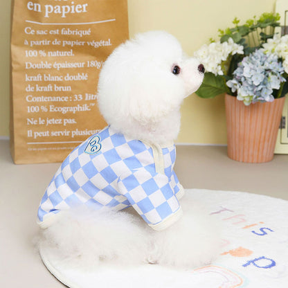 【犬服 犬 服 犬の服 春服 秋冬用】ブロックチェックシャツ《名入れ可能》【袖あり おしゃれ 女の子ドッグ ペット ウェア ダックス トイプードル チワワ タムベディかわいい パグ】[CN]