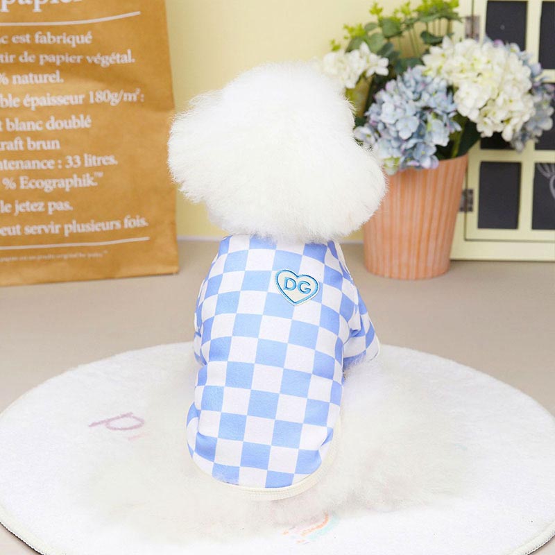 【犬服 犬 服 犬の服 春服 秋冬用】ブロックチェックシャツ《名入れ可能》【袖あり おしゃれ 女の子ドッグ ペット ウェア ダックス トイプードル チワワ タムベディかわいい パグ】[CN]
