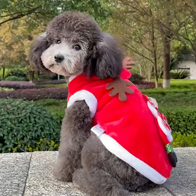 【犬服 犬 服 犬の服 秋服 冬服用】ボアクリスマス【サンタ 雪だるま ふわふわ 前開き 着脱簡単 ドッグ ペット ウェア ダックス トイプードル チワワ タムベディ かわいい ポメラニアン】[CN][GI]
