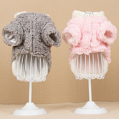 【犬服 犬 服 犬の服 秋服 冬服用】ボンボンフラワーボア【アウター 前開き 着脱楽ちん 防寒 寒さ対策 モコモコ ふわふわドッグ ペット ウェア ダックス トイプードル チワワ タムベディかわいい パグ】[CN]