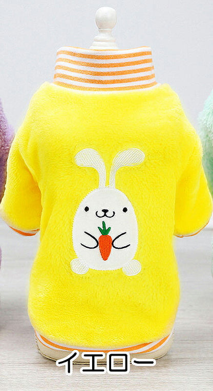 【犬服 犬 服 犬の服 秋服 冬服用】ボーダーラビットボア【ドッグウェア ボア マイヤーフリース うさぎ 寒さ対策 ダックス トイプードル チワワ タムベディかわいい ポメラニアン】[CN]
