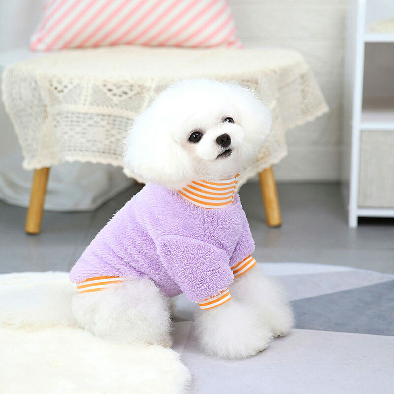 【犬服 犬 服 犬の服 秋服 冬服用】ボーダーラビットボア【ドッグウェア ボア マイヤーフリース うさぎ 寒さ対策 ダックス トイプードル チワワ タムベディかわいい ポメラニアン】[CN]