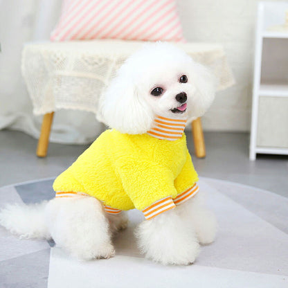 【犬服 犬 服 犬の服 秋服 冬服用】ボーダーラビットボア【ドッグウェア ボア マイヤーフリース うさぎ 寒さ対策 ダックス トイプードル チワワ タムベディかわいい ポメラニアン】[CN]