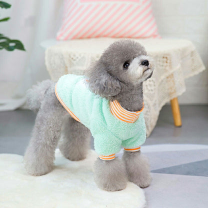 【犬服 犬 服 犬の服 秋服 冬服用】ボーダーラビットボア【ドッグウェア ボア マイヤーフリース うさぎ 寒さ対策 ダックス トイプードル チワワ タムベディかわいい ポメラニアン】[CN]