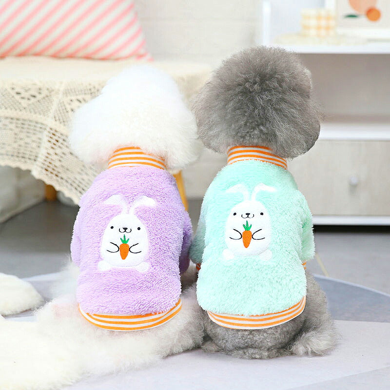 【犬服 犬 服 犬の服 秋服 冬服用】ボーダーラビットボア【ドッグウェア ボア マイヤーフリース うさぎ 寒さ対策 ダックス トイプードル チワワ タムベディかわいい ポメラニアン】[CN]