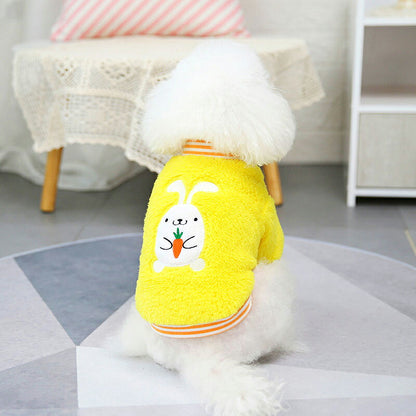 【犬服 犬 服 犬の服 秋服 冬服用】ボーダーラビットボア【ドッグウェア ボア マイヤーフリース うさぎ 寒さ対策 ダックス トイプードル チワワ タムベディかわいい ポメラニアン】[CN]
