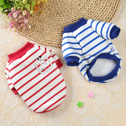 【犬服 犬 服 犬の服 春服 秋冬用】ぶらさがりワンコシャツ【ボーダー ワンポイント 裏起毛ドッグ ペット ウェア アウトレット ダックス トイプードル チワワ タムベディおしゃれ】[CN]