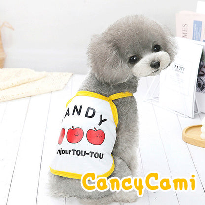 【犬 夏服 犬の服 春服用】キャンディキャミソール【ドッグウェア ペット アップル レモン チェック アウトレット ダックス トイプードル チワワ 服 タムベディ かわいい パピヨン】[CN]