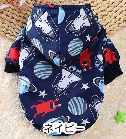 【犬服 犬 服 秋冬 犬の服】キャッチージャンパー【アウター ドッグウェア ペット アウトレット ナイロン ダックス トイプードル 裏起毛 チワワ 服 タムベディおしゃれ パグ】[CN][GI]