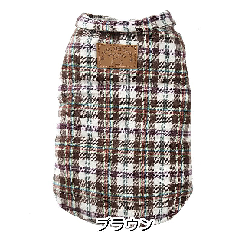 【犬服 犬 服 犬の服】チェックコート【ドッグウェア ペット アウトレット アウター 前開き ダックス ダウン(中綿) トイプードル チワワ 服 タムベディ おしゃれ パグ】[CN]