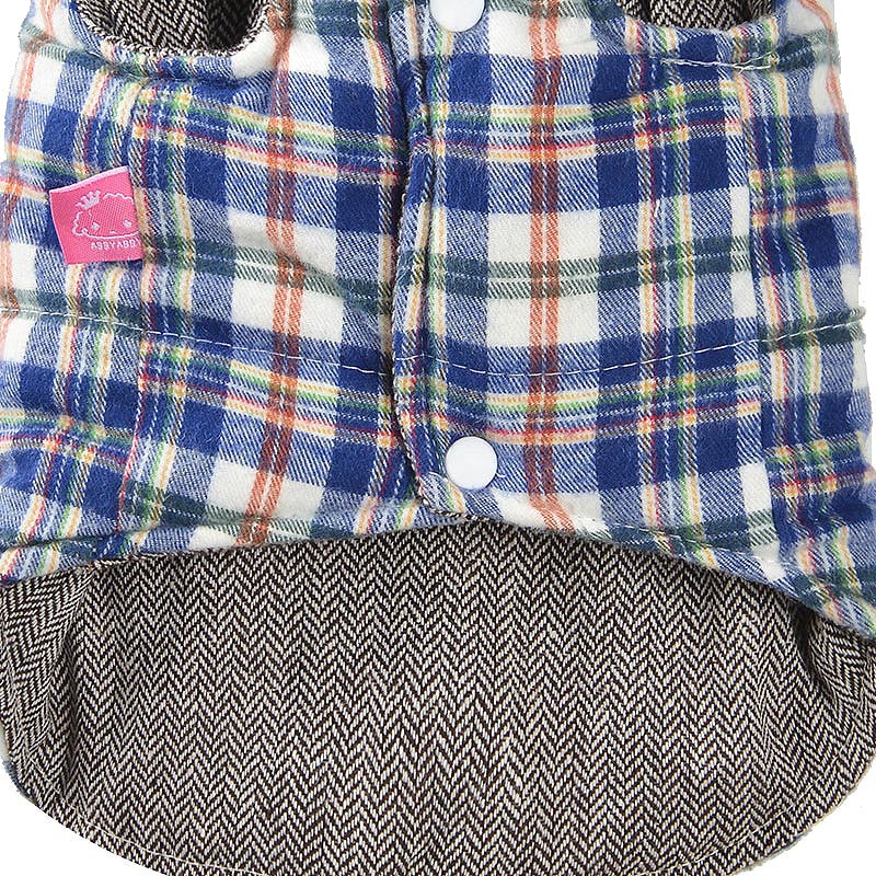 【犬服 犬 服 犬の服】チェックコート【ドッグウェア ペット アウトレット アウター 前開き ダックス ダウン(中綿) トイプードル チワワ 服 タムベディ おしゃれ パグ】[CN]