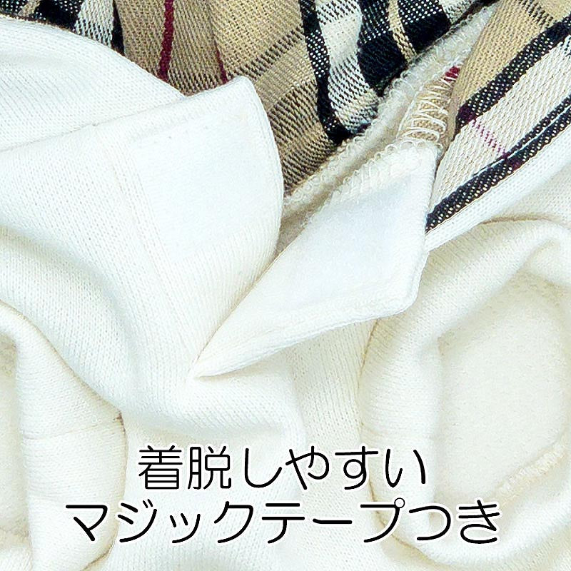 【犬服 犬 服 犬の服 名入れ 秋服 冬服用】愛犬のお名前入り チェックポケットパーカー【マジックテープ ドッグ ペット ウェア ダックス トイプードル チワワ タムベディ おしゃれ 】(O/3/RI/H/)