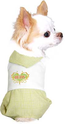 【犬服 犬 服 秋冬 犬の服 名入れ】愛犬のお名前入り チェックスカーフ ツナギ【ドッグウェア スカーフ チェック 女の子 ダックス トイプードル チワワ おしゃれ パピヨン タムベディ】(H/)
