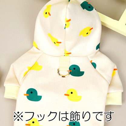 【犬服 犬 服 犬の服 秋服 冬服用】カラフルひよこパーカー【裏起毛 前開き 袖あり あったかドッグ ペット ウェア ダックス トイプードル チワワ タムベディ おもしろい シーズー】[CN]