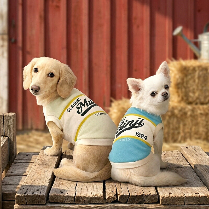 【犬服 犬 服 犬の服 秋服 冬服用】愛犬のお名前入りクラシック1924 【シャツ 袖あり 日本製 オリジナル ドッグ ペット ウェア ダックス トイプードル チワワ タムベディ おしゃれ ポメラニアン】(S/3/RI/H/)