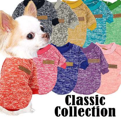 【犬服 犬 服 犬の服 秋服 冬服用】クラシックコレクション【ドッグウェア 裏起毛 トレーナー 袖あり 多色 ドッグ ペット ダックス トイプードル チワワ タムベディ シーズー】[CN][GI]