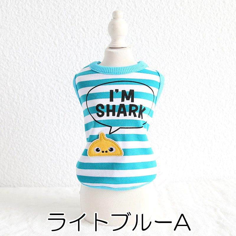 【犬服 犬 服 犬の服 春服 春夏用】カラフルボーダーシャツ【クジラ サメ カニ しましまドッグ ペット ウェア ダックス トイプードル チワワ タムベディさわやか ポメラニアン】[CN]